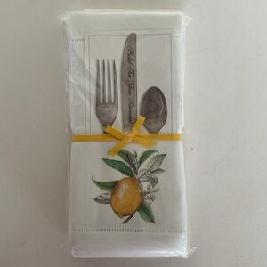 NEW Mary Lake Thomson Linen pocket Napkins set of six